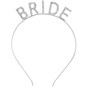 Nessi World 16x10 cm Gümüş Renk Bekarlığa Veda Kristal Taş Bride Tacı