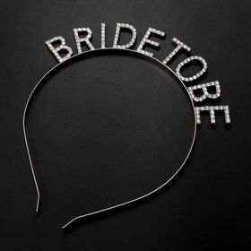 Nessi World 16x17 cm Gümüş Kaplama Kristal Taşlı Bride To Be Gelin Tacı