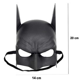 Nessi World 20x14 cm Siyah Renk Çocuk Boy Arkadan Lastikli Batman Maskesi