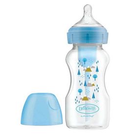 Nessi World 270 ml Mavi PP Geniş Ağız Options Biberon