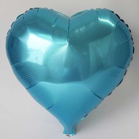 Nessi World 45 cm 18 inç Kalp Açık Mavi Folyo Balon
