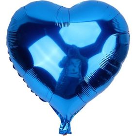 Nessi World 45 cm 18 inç Kalp Mavi Folyo Balon