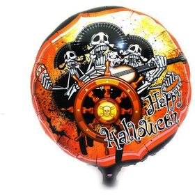 Nessi World 45 cm Kuru Kafalı Korsanlar Halloween Şekilli Folyo Balon