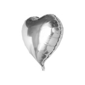 Nessi World 60 cm 24 inç Kalp Gümüş Folyo Balon