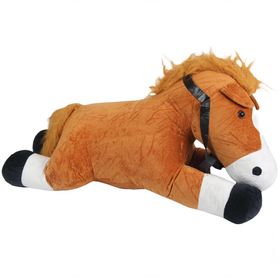 Nessi World 75 cm Yatan Kahverengi Peluş At