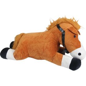 Nessi World 75 cm Yatan Kahverengi Peluş At