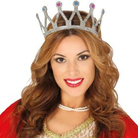 Nessi World 8x25 cm Gümüş Renk Çocuk ve Yetişkin Uyumlu Kraliçe Tacı Prenses Tacı