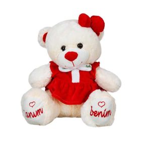 Nessi World Elbiseli Oturan 40 cm Peluş Ayı