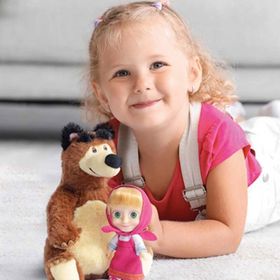 Nessi World MHA21000 20 cm Masha ile Koca Ayı ve 12 cm Bebek Peluş