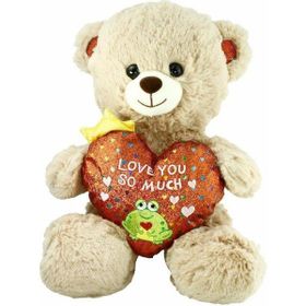 Nessi World PJH2323 Love You 30 cm Peluş Kalpli Ayı