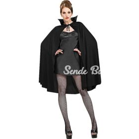 Nessi World Siyah Renk 90 cm Yakalı Halloween Pelerin