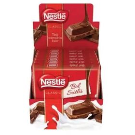 Nestle 65 gr Classic Sütlü Kare Çikolata (6 adet)