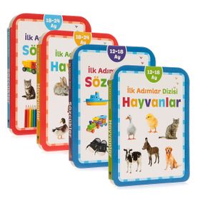 Net Çocuk Yayınları İlk Adımlar Dizisi 4lü Eğitici Bebek Kitap Seti