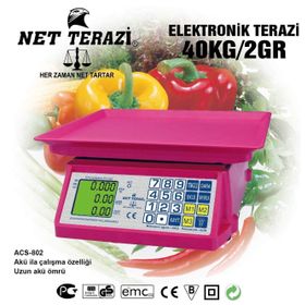 Net Terazi ASC-802 2 gr - 40 kg Küçük Dijital Elektronik Manav Bakkal Market Terazisi