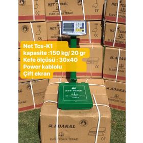 Net Terazi TCS-K1 Net 150 kg 30x40 cm Sipersiz Terazi