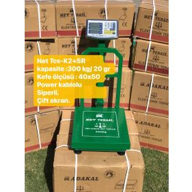 Net Terazi TCS-K2-SR Net 20 gr - 300 kg Siperli Hassasiyetli Kafe Ölçüsü 40x50 cm Manav Terazisi