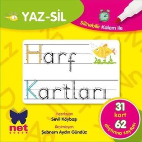 Net Yayınları Yaz-Sil Harf Kartları