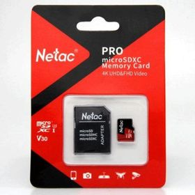 Netac 512G MicroSDXC V30/A1/C10 NT02P500PRO-512G-R P500 Extreme Pro SD Adaptör Hafıza Kartı