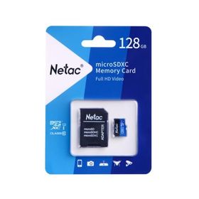 Netac P500 NT02P500STN-128G-R UHS-I U1 CLASS10 MicroSDXC 128 GB SD Adaptör Hafıza Kartı