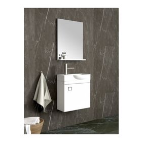 Netdeko Beyaz Mini 45 cm Sol Banyo Dolabı