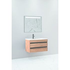 Netdeko Levante 85 cm Boy Dolap Hariç Beyaz Lavabolu Banyo Dolabı
