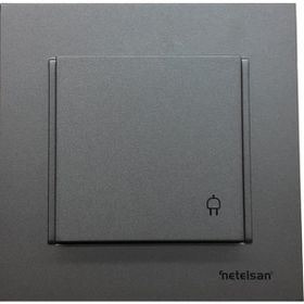 Netelsan 20007 Antrasıt Byobu Cocuk Korumalı Kapaklı Topraklı Priz