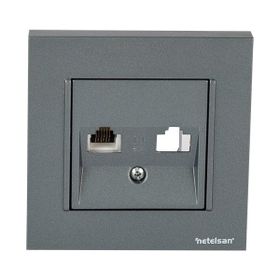 Netelsan Cat6 Byobu Füme Data Çerçeveli Priz
