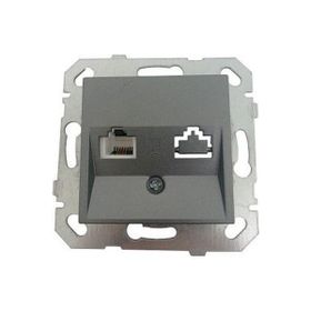 Netelsan RJ45 Cat6 Byobu Füme Tekli 5 Adet Data Prizi Çerçeve Hariç