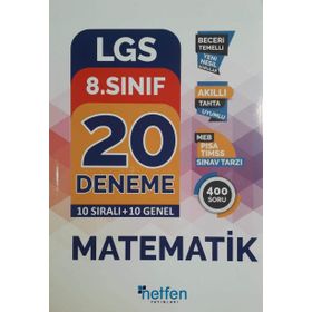 Netfen Yayınları 8. Sınıf Lgs Matematik 20'li Deneme