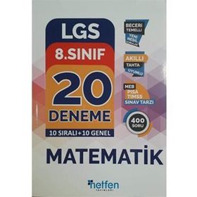 Netfen Yayınları 8. Sınıf Lgs Matematik 20'li Deneme