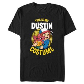 Netflix Stranger Things-Dustin Costume Organic Short Sleeve Schwarz Unisex T-shirt