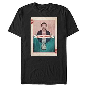 Netflix Stranger Things-Eleven Card Organic Short Sleeve Schwarz Unisex T-shirt