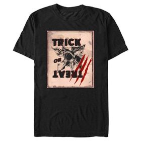 Netflix Stranger Things Trick Or Treat Organic Short Sleeve Schwarz Unisex T-shirt