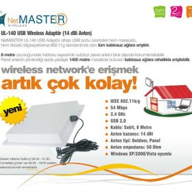 Netmaster UL-140 USB Wireless Adaptör