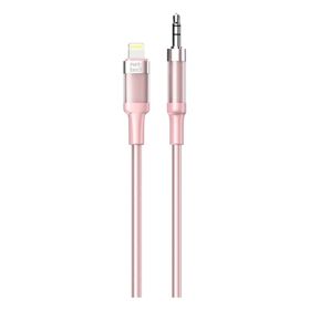 Nettech NT-AC06 Plastik 100 cm Pembe Jack to Lightning Aux Kablo