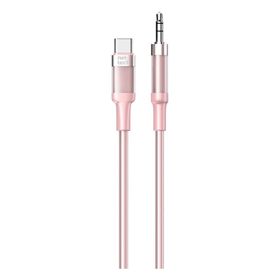 Nettech NT-AC07 Plastik 100 cm Type-C to Pembe Aux Kablosu