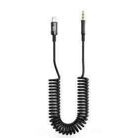 Nettech NT-AC10 Plastik 100 cm Akardiyon Jack to Lightning Siyah Aux Kablo