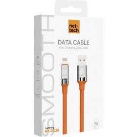 Nettech NT-DC28 12 W Plastik 100 cm Turuncu Lightning Şarj ve Data Kablosu