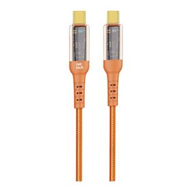 Nettech NT-DC36 60 W Plastik 100 cm Turuncu Type-C to Type-C Şarj ve Data Kablosu