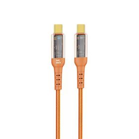 Nettech NT-DC36 60 W Plastik 100 cm Turuncu Type-C to Type-C Şarj ve Data Kablosu