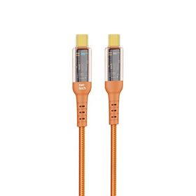 Nettech NT-DC36 60 W Plastik 100 cm Turuncu Type-C to Type-C Şarj ve Data Kablosu