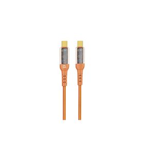 Nettech NT-DC36 60 W Plastik 100 cm Turuncu Type-C to Type-C Şarj ve Data Kablosu