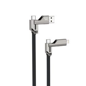 Nettech NT-DC43 Plastik 100 cm Siyah Type-C to Type-C + Lightning Şarj ve Data Kablosu