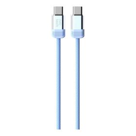 Nettech NT-DC47 60 W Plastik 100 cm Mavi Type-C to Type-C Şarj ve Data Kablosu