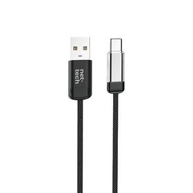 Nettech NT-DC48 3 A Plastik 100 cm Siyah Type-C Şarj ve Data Kablosu