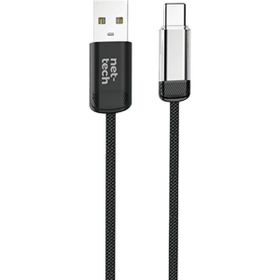 Nettech NT-DC48 3 A Plastik 100 cm Siyah Type-C Şarj ve Data Kablosu