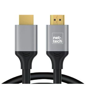 Nettech NT-HD01 1.5 mt Siyah 4K İp Örgü HDMI Kablo