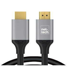 Nettech NT-HD01 1.5 mt Siyah 4K İp Örgü HDMI Kablo