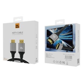 Nettech NT-HD01 1.5 mt Siyah 4K İp Örgü HDMI Kablo