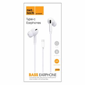 Nettech NT-HS05 Beyaz Kulakiçi Kulaklık